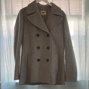 Women's Gray Peacoat
